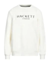 Hackett Man Sweatshirt Ivory Size L Cotton, Polyester In White