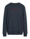 Hackett Man Sweatshirt Midnight Blue Size Xl Cotton, Polyester In Blue