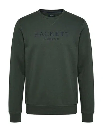 Hackett Man Sweatshirt Military Green Size Xl Cotton, Polyester