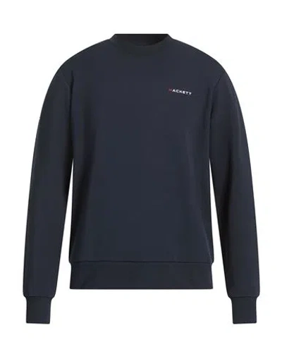 Hackett Man Sweatshirt Navy Size S Cotton, Elastane In Blue