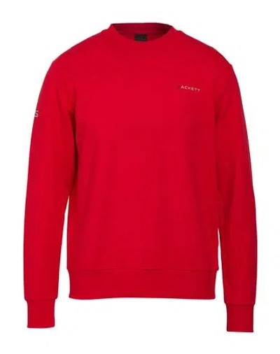 Hackett Man Sweatshirt Red Size S Cotton, Elastane