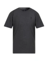Hackett Man T-shirt Charcoal Size L Cotton In Gray