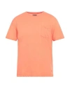 Hackett Man T-shirt Coral Size Xl Cotton In Red