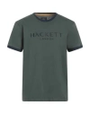 Hackett Man T-shirt Dark Green Size L Cotton