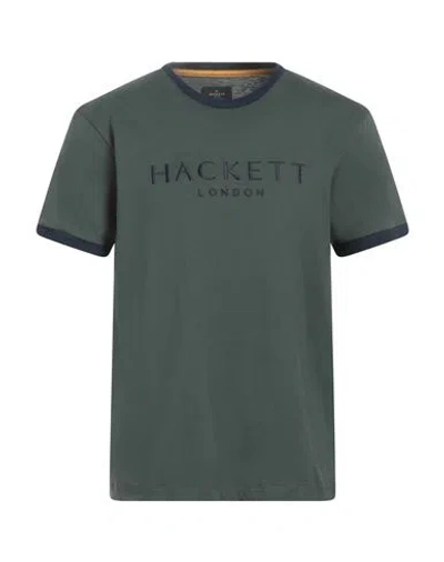 Hackett Man T-shirt Dark Green Size L Cotton