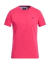 Hackett Man T-shirt Magenta Size Xs Cotton In Pink