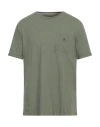 Hackett Man T-shirt Military Green Size Xl Cotton, Linen