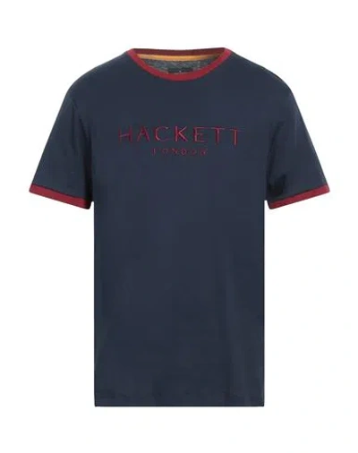 Hackett Man T-shirt Navy Blue Size L Cotton