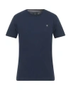 Hackett Man T-shirt Navy Blue Size M Cotton