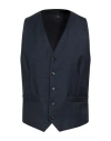 Hackett Man Tailored Vest Navy Size 46 Virgin Wool In Blue