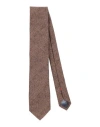 Hackett Man Ties & Bow Ties Brown Size - Virgin Wool, Silk In Brown