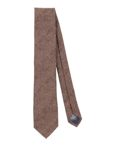 Hackett Man Ties & Bow Ties Brown Size - Virgin Wool, Silk