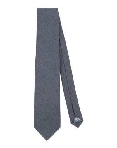 Hackett Man Ties & Bow Ties Slate Blue Size - Cotton