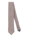 Hackett Man Ties & Bow Ties Taupe Size - Cotton, Silk, Virgin Wool In Gray
