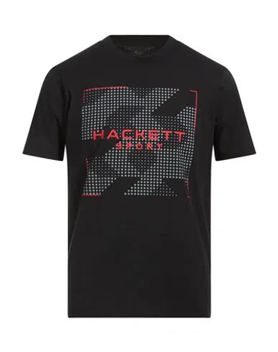 Hackett Man T-shirt Black Size Xl Cotton