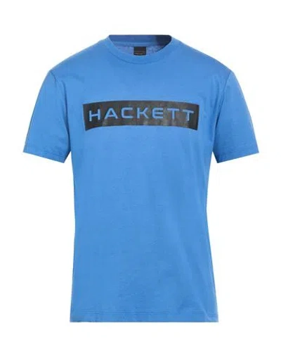 Hackett Man T-shirt Blue Size L Cotton