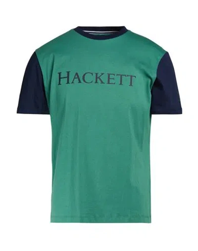 Hackett Man T-shirt Green Size S Cotton
