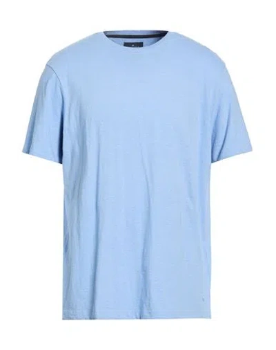 Hackett Man T-shirt Light Blue Size L Cotton, Linen