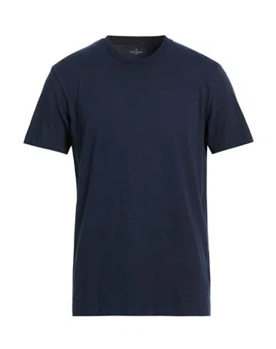 Hackett Man T-shirt Midnight Blue Size Xxl Cotton, Linen