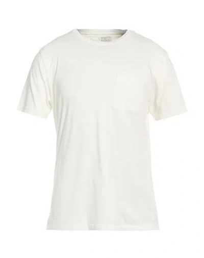 Hackett Man T-shirt Off White Size L Cotton In Neutral