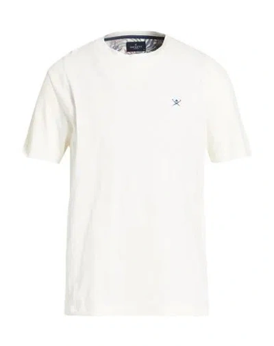 Hackett Man T-shirt Off White Size M Cotton, Linen