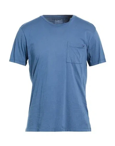 Hackett Man T-shirt Slate Blue Size L Cotton