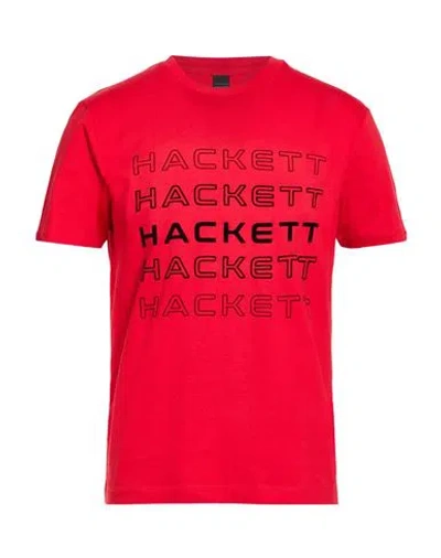 Hackett Man T-shirt Tomato Red Size Xxl Cotton