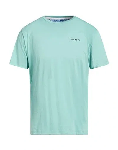 Hackett Man T-shirt Turquoise Size Xxl Cotton In Multi