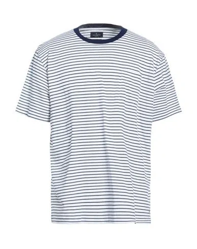 Hackett Man T-shirt White Size Xl Cotton In Blue