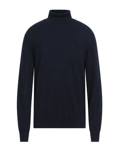 Hackett Man Turtleneck Navy Size Xl Wool, Viscose, Polyamide, Cashmere In Navy Blue