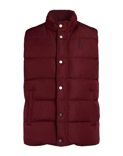 Hackett Man Vest Burgundy Size M Polyester