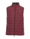 Hackett Man Vest Burgundy Size Xl Polyester In Red