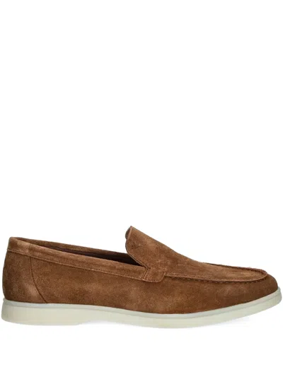 Hackett Martin Suede Loafers In Brown