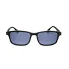 Hackett Men's Black Rectangular Sunglasses Hek1258 In Blue