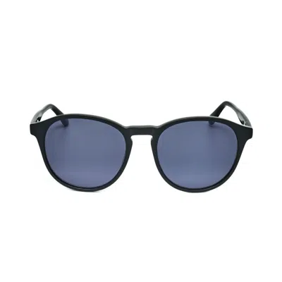 Hackett Men's Black Round Sunglasses Hek1279-002-1 In Blue