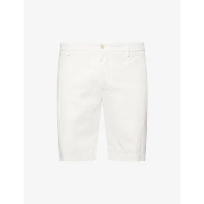Hackett Mens Core Ken Regular-fit Stretch-cotton Shorts Optic White