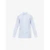 Hackett Mens Sky Blue City Bengal Striped Cotton Shirt In Blue