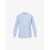 Hackett Mens Blue City Multi Stripe Cotton Shirt Xxl In Blue