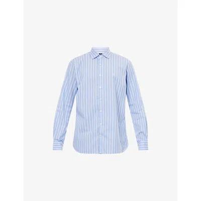 Hackett Mens Blue City Multi Stripe Cotton Shirt Xxl
