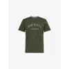 Hackett Mens Duck Green Heritage Logo-print Cotton T-shirt In Green