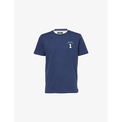 Hackett Mens  Heritage Number Short-sleeve Cotton-jersey T-shirt In Ink Blue