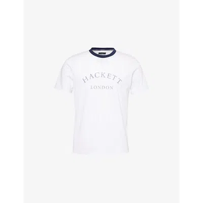 Hackett Mens  Heritage Short-sleeve Cotton-jersey T-shirt In Optic White