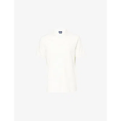 HACKETT MENS HACKETT JOHNNY V-NECK COTTON-JERSEY POLO SHIRT