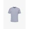 Hackett Mens  Stripe-print Short-sleeve Cotton-jersey T-shirt In Dark Denim Blue