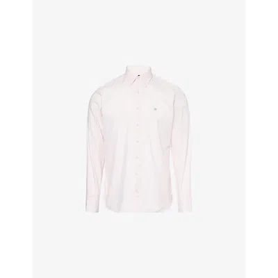 Hackett Mens  Tailored Button-down-collar Oxford Cotton Shirt In Pink
