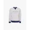 Hackett Mens Heritage Crewneck Cotton-jersey Sweatshirt Light Grey Marl In Light Grey Marl