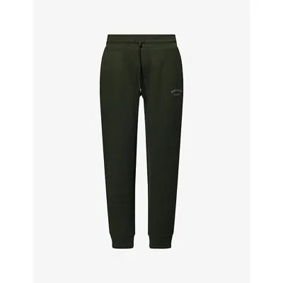 Hackett Mens Duck Green Heritage Logo-print Cotton-blend Jogging Bottoms
