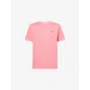 Hackett Mens Light Fuchsia Pink Swim Trim Arch Logo-embroidered Cotton T-shirt Xl In Light Fuchsia Pink