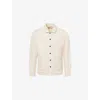 Hackett Mens  Patch-pocket Relaxed-fit Cotton And Linen Blend Overshirt In Linen Beige