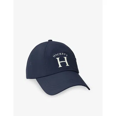 Hackett Mens Navy Logo-embroidered Nylon Baseball Cap In Blue